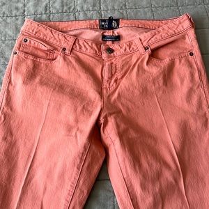 The North Face coral skinny jeans